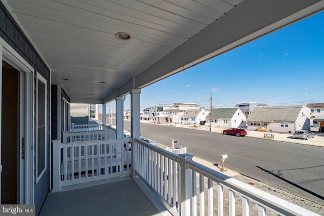 balcony with a residential view