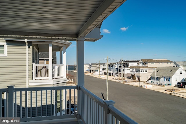 balcony with a residential view