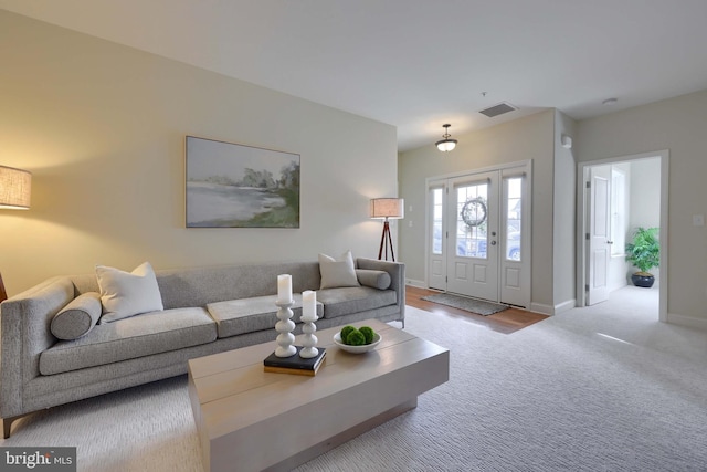 view of carpeted living room