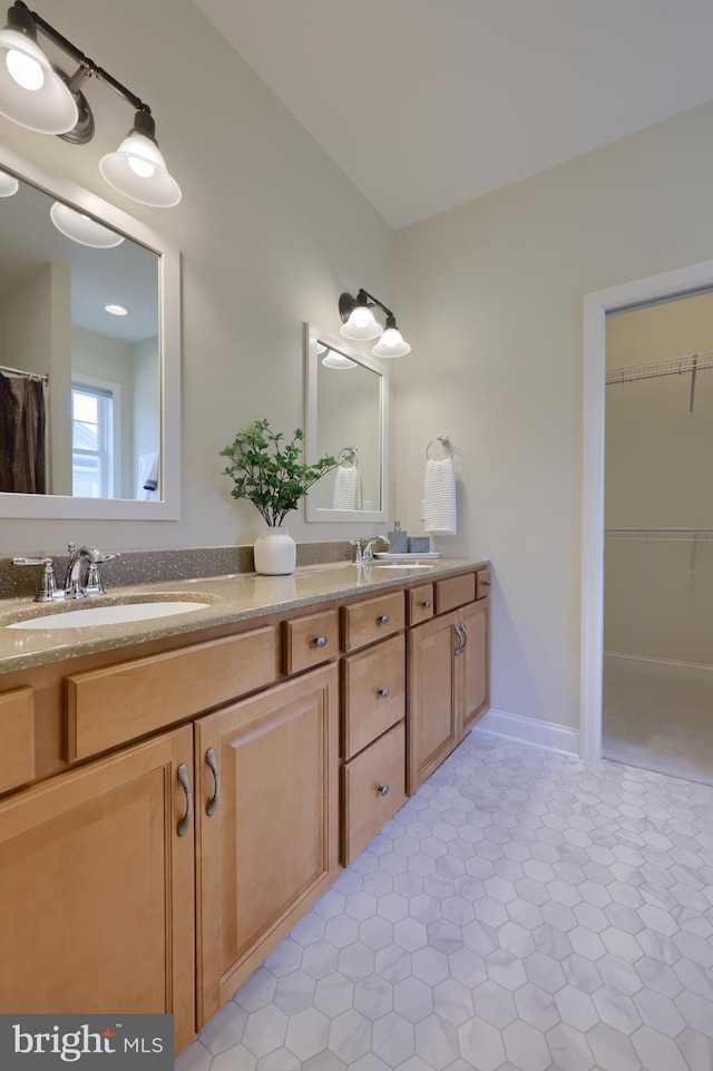 bathroom with vanity