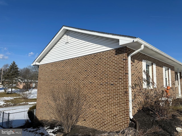 view of snowy exterior