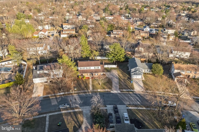 drone / aerial view featuring a residential view