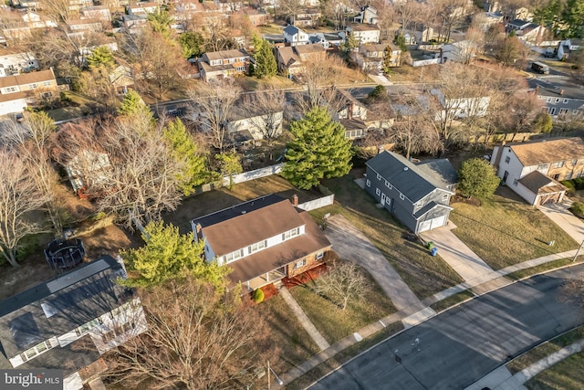 bird's eye view with a residential view