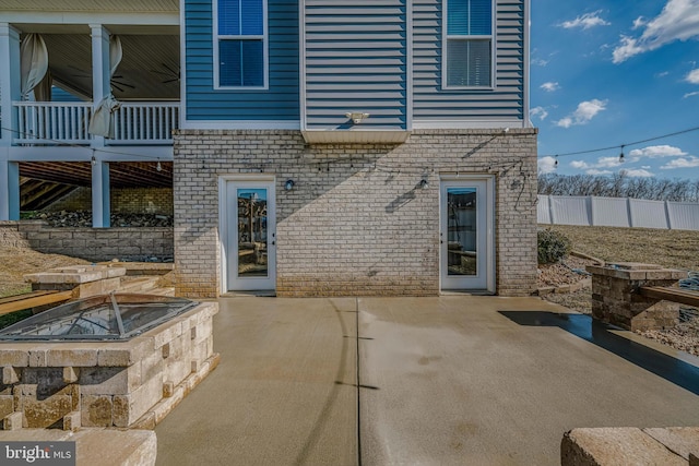 back of property with a patio area