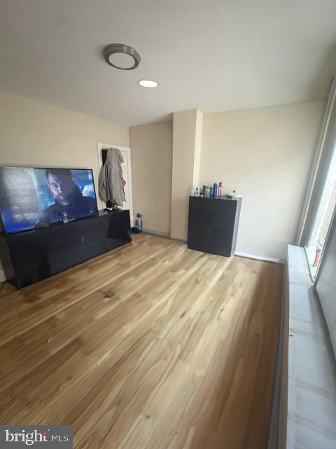 living room featuring light hardwood / wood-style flooring