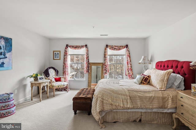 view of carpeted bedroom