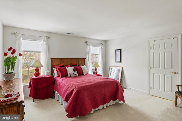 view of carpeted bedroom