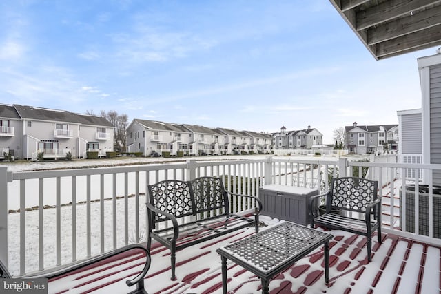 balcony featuring a residential view