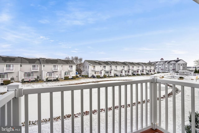 balcony with a residential view