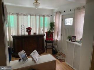 foyer featuring light hardwood / wood-style flooring