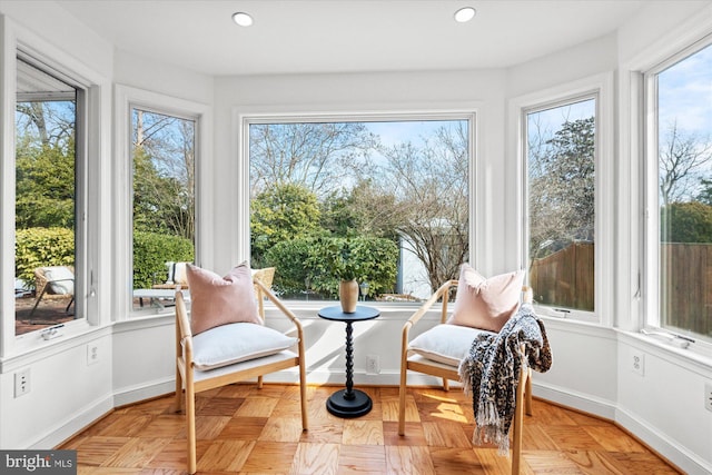 view of sunroom