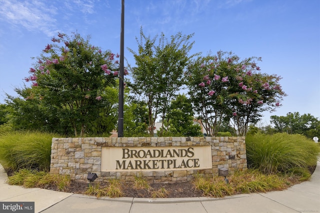 view of community sign