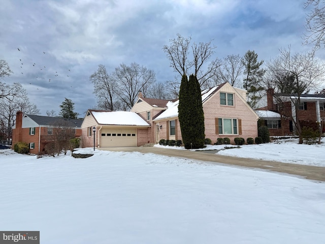 view of front of house featuring a garage