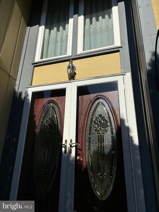 entrance to property with french doors