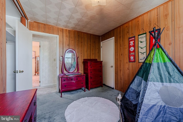 1 Keats Dr, Claymont, DE 19703 - carpeted bedroom featuring wooden walls