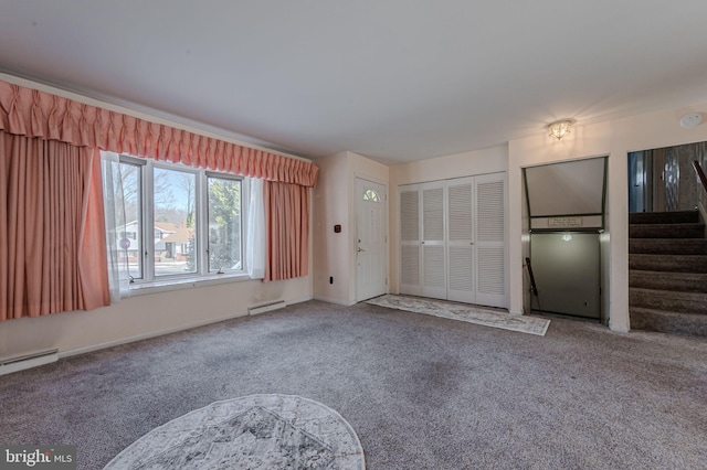 1 Keats Dr, Claymont, DE 19703 - interior space featuring carpet and a baseboard heating unit