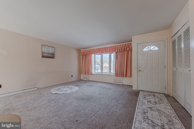 1 Keats Dr, Claymont, DE 19703 - carpeted foyer with a baseboard heating unit