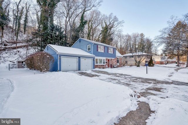 view of front of home featuring a garage