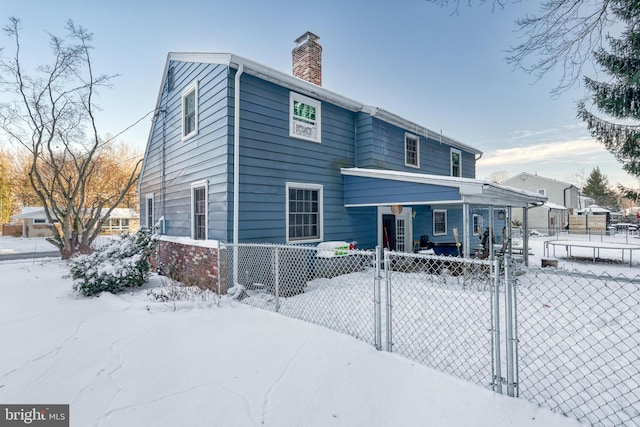 view of front of property with covered porch