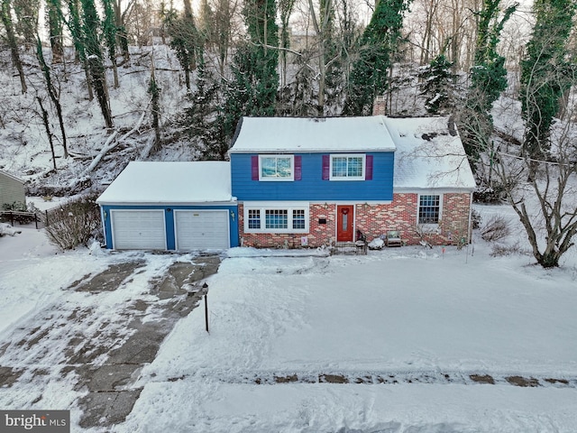 view of front of home featuring a garage