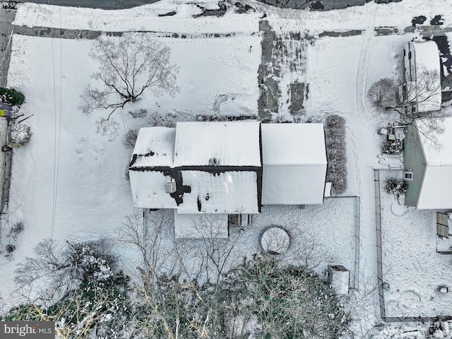 view of snowy aerial view