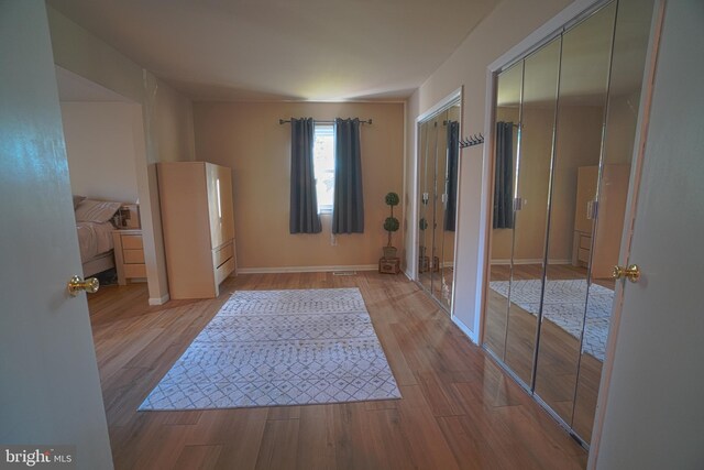 interior space with light wood-type flooring