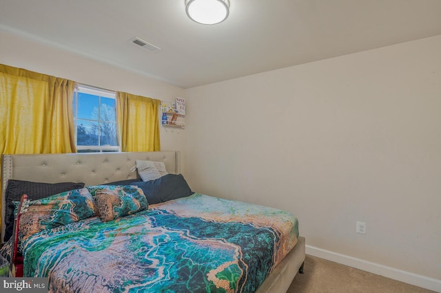 bedroom with carpet floors