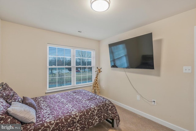 view of carpeted bedroom