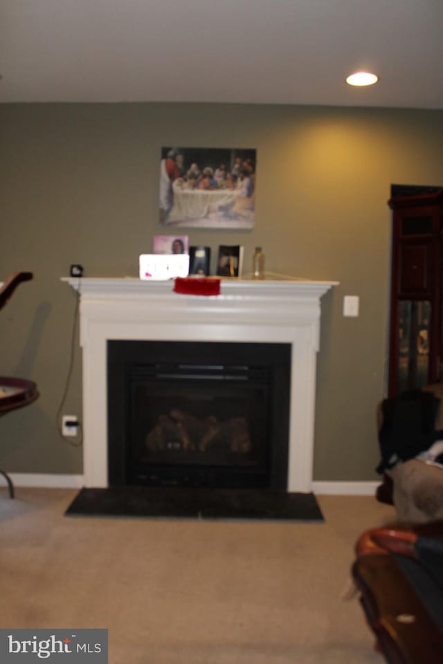 interior details featuring carpet floors