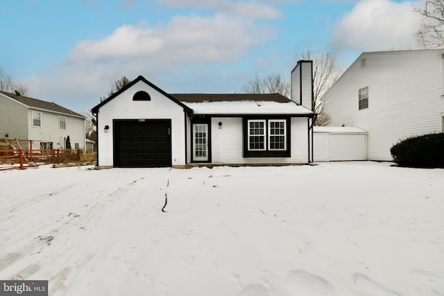 view of front of home featuring a garage