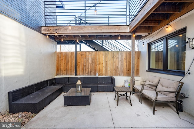 view of patio featuring outdoor lounge area