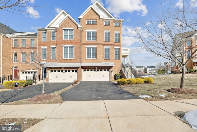 view of property featuring a garage