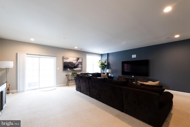 view of carpeted living room