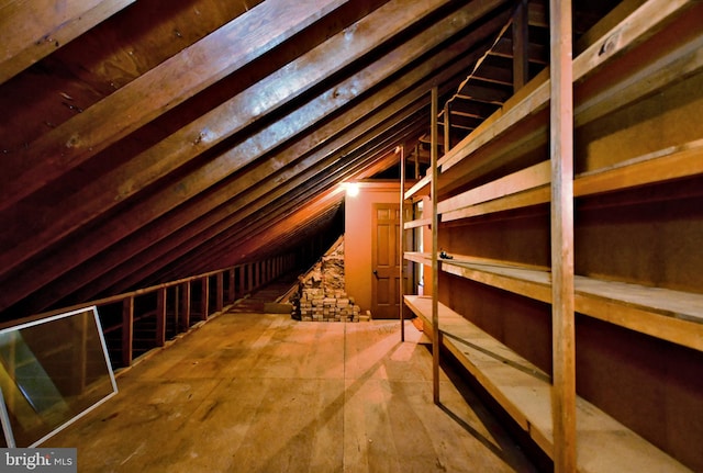 view of attic