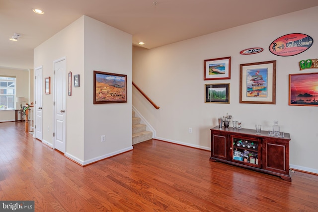 interior space featuring hardwood / wood-style flooring