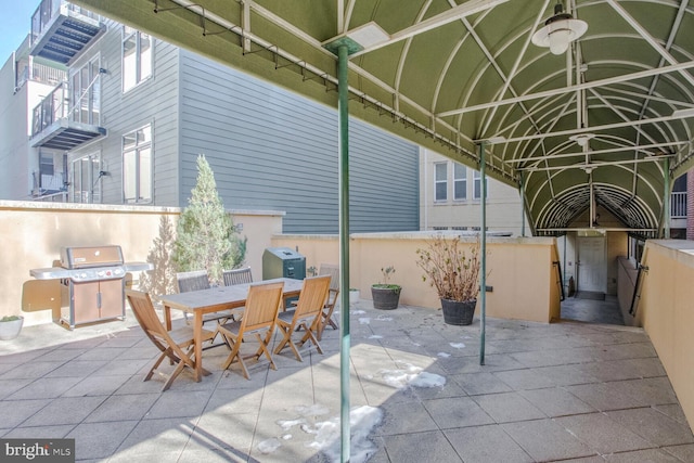 view of patio / terrace with a grill