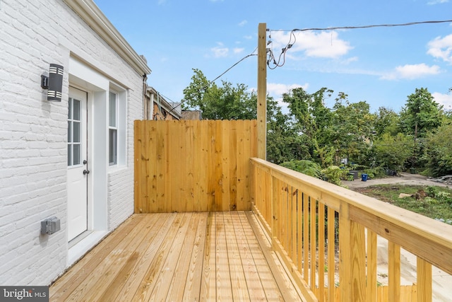 view of wooden terrace