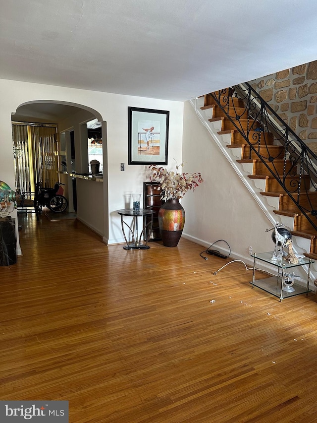 interior space featuring hardwood / wood-style flooring