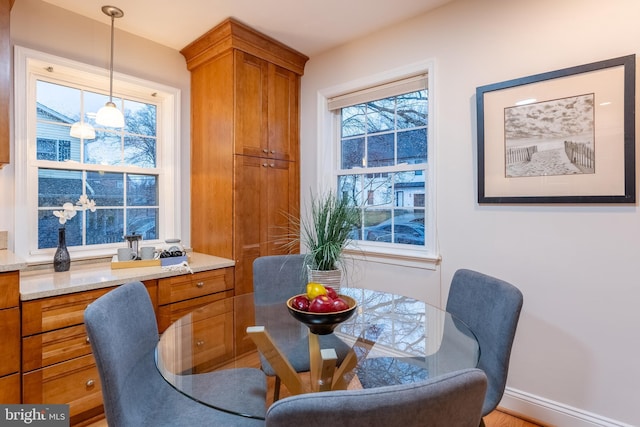 dining area with baseboards