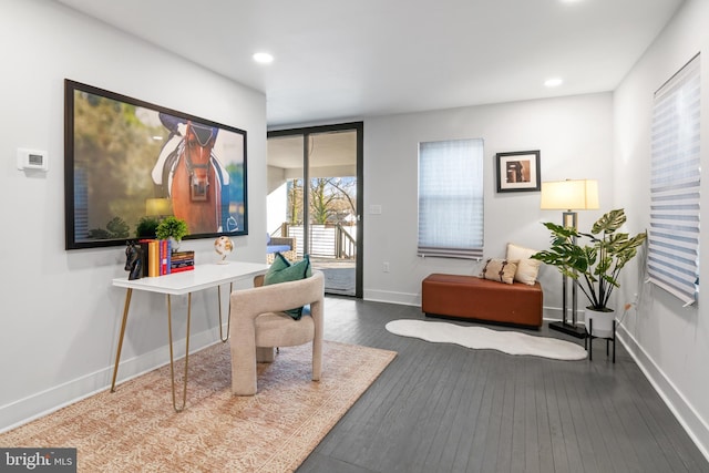 interior space with wood-type flooring