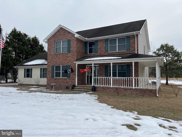 view of front facade with covered porch