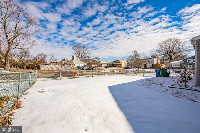 view of snowy yard