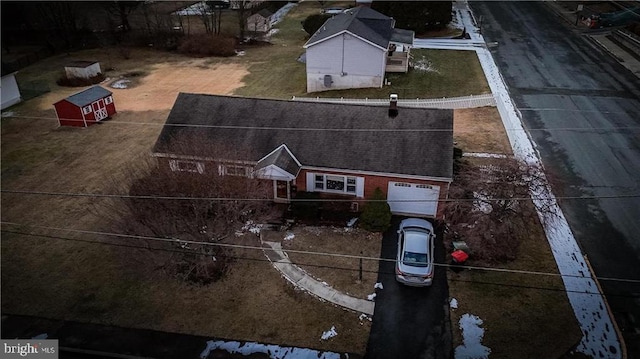 birds eye view of property