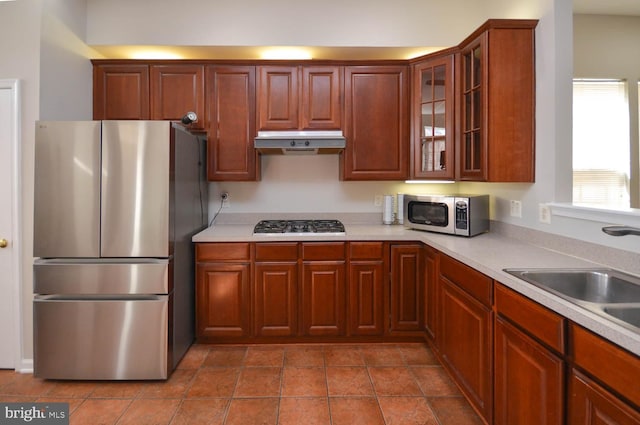 kitchen with appliances with stainless steel finishes and sink