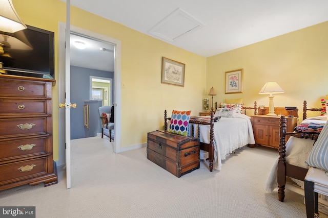 view of carpeted bedroom