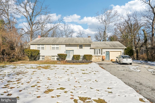 split foyer home with a garage