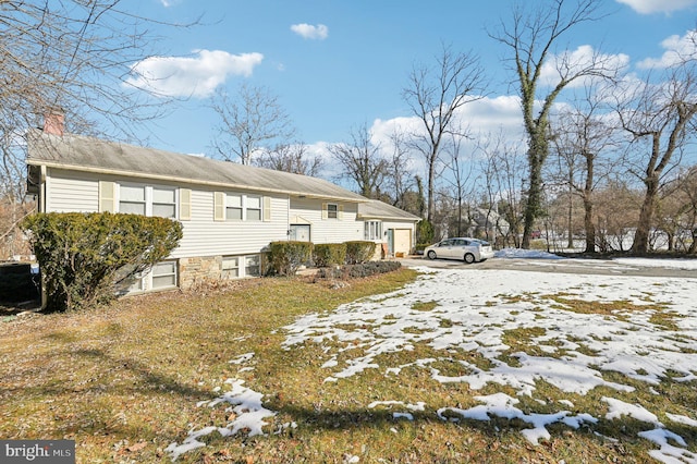 view of snowy exterior