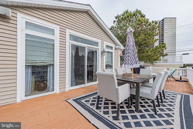 view of wooden deck