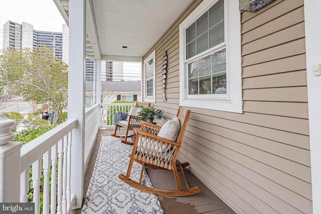 balcony with covered porch