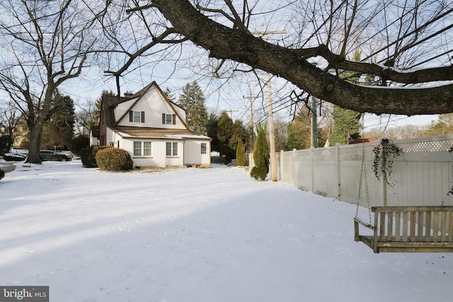 view of snowy yard